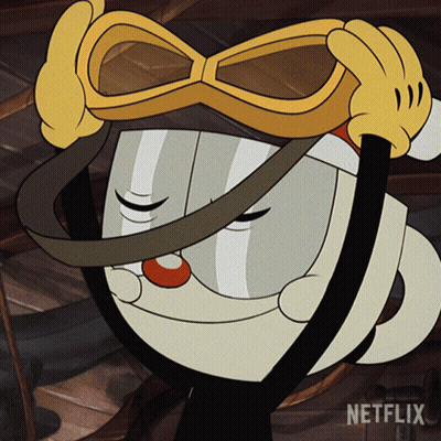 Cartoon Cup Wearing Goggles Netflix GIF