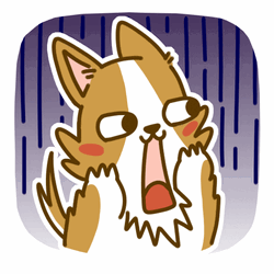 Cartoon Cute Dog Shocked GIF