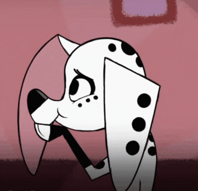 Cartoon Dalmatian Dog With Black Spots GIF