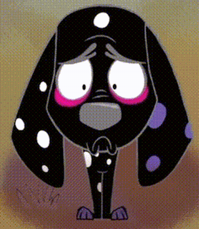 Cartoon Dalmatian With Blue Collar And Yellow Tag GIF