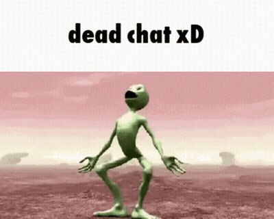 Cartoon Dancing In Field Saying Dead Chat XD GIF