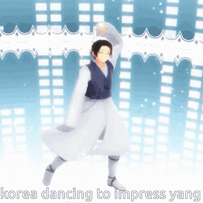 Cartoon Dancing Korea Dancing To Impress Yang GIF