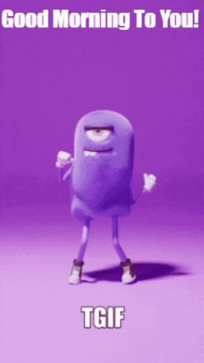 Cartoon Dancing Says Good Morning TGIF