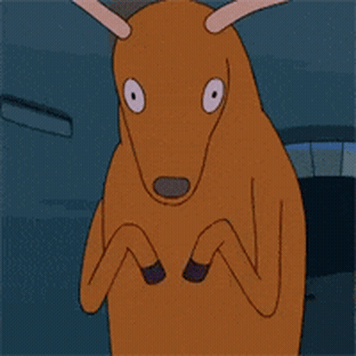 Cartoon Deer Holding Cell Phone GIF