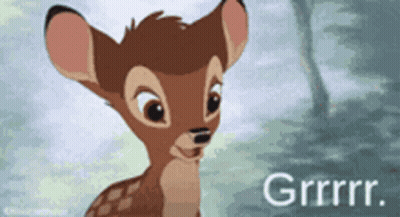 Cartoon Deer Saying Grrr GIF