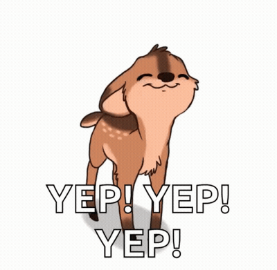 Cartoon Deer Saying Yep Yep Yep GIF
