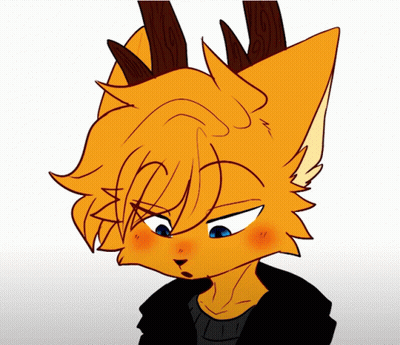 Cartoon Deer With Antlers GIF