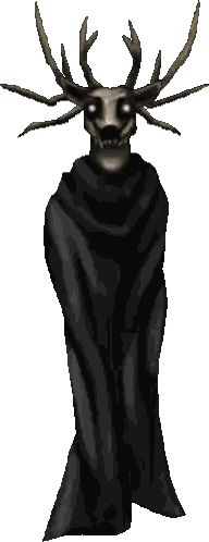Cartoon Deer With Antlers And Black Cape Sticker