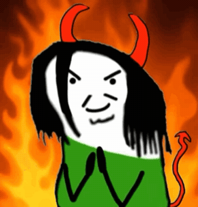 Cartoon Devil With Horns And Tail GIF