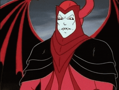Cartoon Devil With Horns and Wings