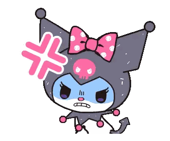 Cartoon Devil With Pink Bow And Skull Sticker