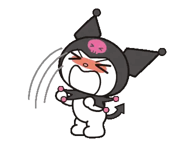 Cartoon Devil With Skull Head Sticker