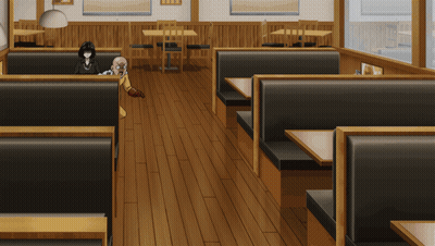 Cartoon Diner With Tables And Booths GIF