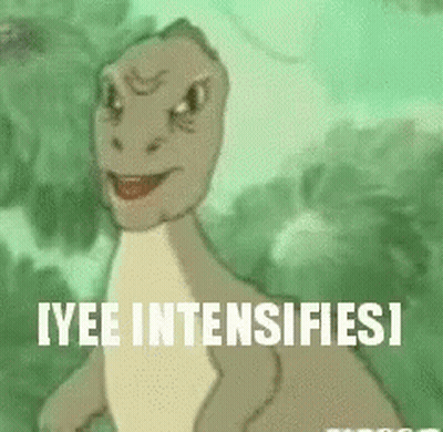 Cartoon Dinosaur Iyee Intensifies GIF