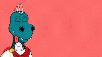 Cartoon Dinosaur Saying Make Friends GIF