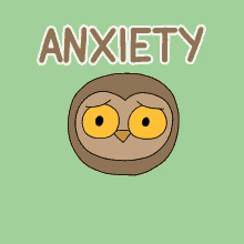 Cartoon Distorted Owl Face  Anxiety GIF