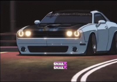 Cartoon Dodge Challenger Snailk Snail GIF
