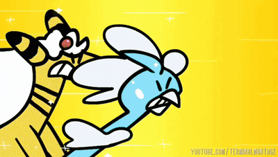 Cartoon Dog And Bird With Terminal Voltage GIF