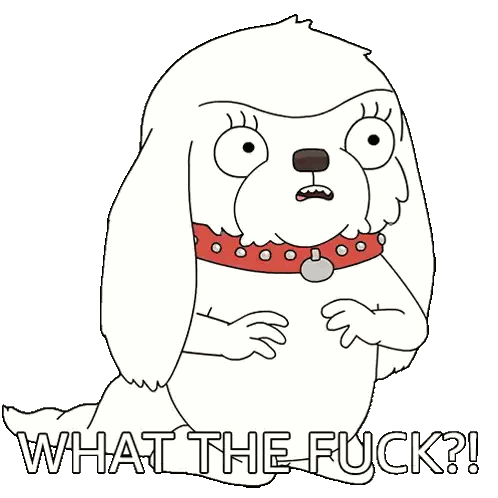 Cartoon Dog Asking What Sticker