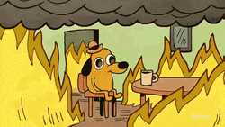 Cartoon Dog Burning GIF
