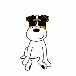 Cartoon Dog Comic Jack Russel Smiling GIF