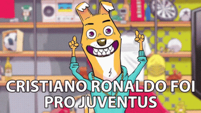 Cartoon Dog Cristiano Ronaldo For Pro Juventus GIF