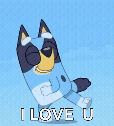 Cartoon Dog Dancing I Love U GIF