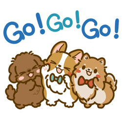 Cartoon Dog Excited Welsh Corgi Puppies GIF