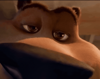 Cartoon Dog Face Close Up Looking At Camera GIF