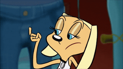 Cartoon Dog Giving Middle Finger GIF
