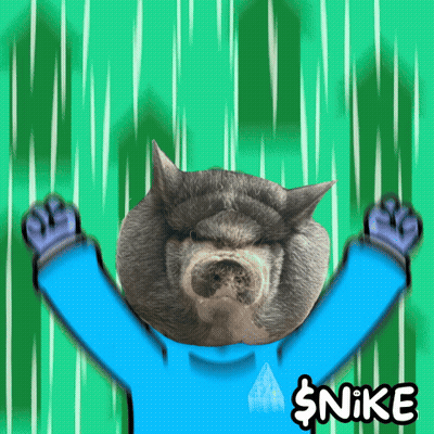 Cartoon Dog In Blue Nike Shirt GIF