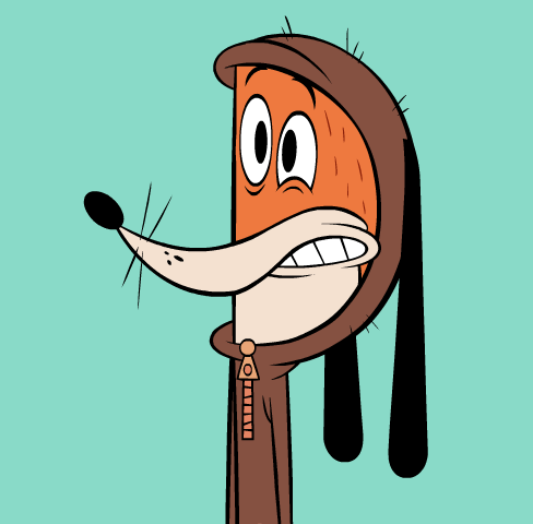 Cartoon Dog In Hoodie GIF