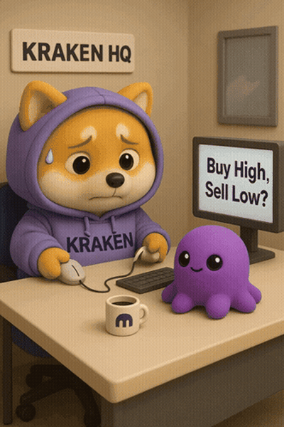 Cartoon Dog In Kraken Hoodie At Desk GIF