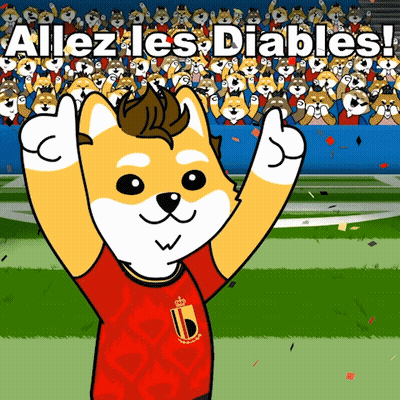 Cartoon Dog In Red Jersey With Letter B GIF