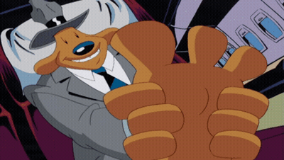 Cartoon Dog In Suit And Tie Reaching Out Paw GIF