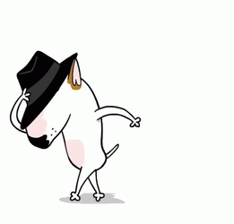 Cartoon Dog Jimmy The Bull Moonwalk GIF