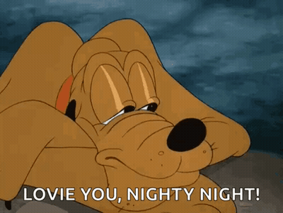Cartoon Dog Laying Down Lovie You Nighty Night GIF