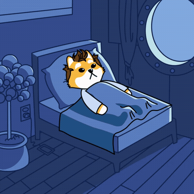 Cartoon Dog Laying In Bed GIF