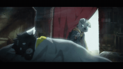 Cartoon Dog Looking Out Window GIF