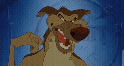 Cartoon Dog Making Funny Face GIF