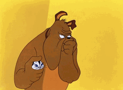 Cartoon Dog Marc Anthony Grumpy Stare GIF