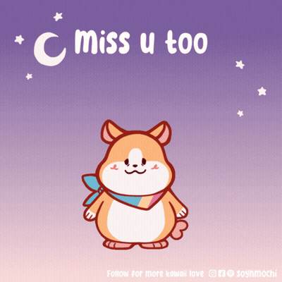 Cartoon Dog Miss U Too GIF