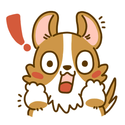 Cartoon Dog Over Excited Welsh Corgi GIF