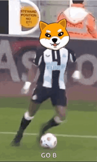 Cartoon Dog Playing Soccer GIF