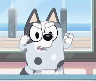 Cartoon Dog Raising Fist GIF