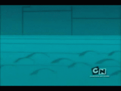 Cartoon Dog Running On Blue Background With Cn GIF
