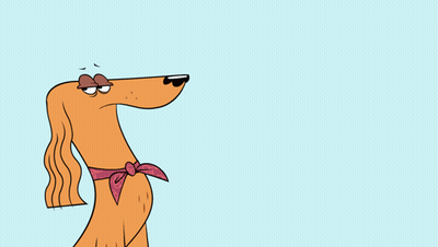 Cartoon Dog Saying Boring GIF
