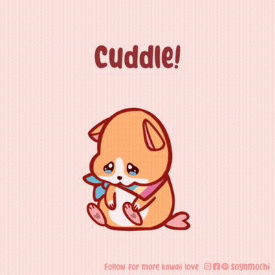 Cartoon Dog Saying Cuddle GIF