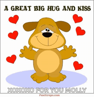 Cartoon Dog Saying Great Big Hug And Kiss GIF