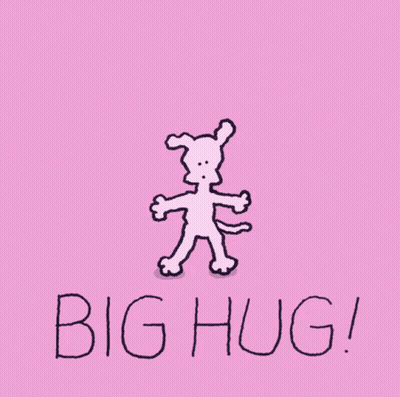 Cartoon Dog Saying Grrr Big Hug GIF